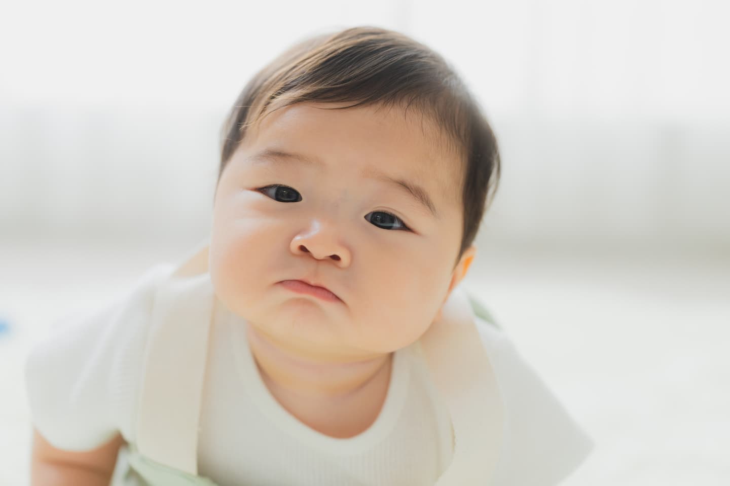 キッズカットをした赤ちゃんの写真