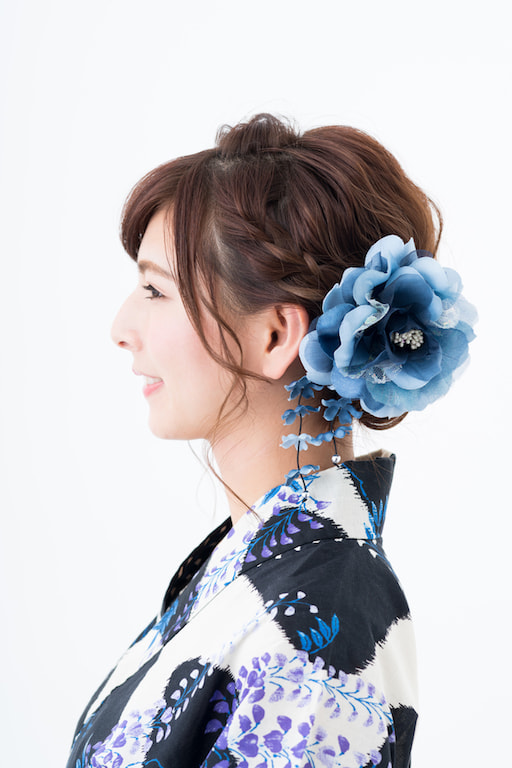 浴衣の着付け。花火大会、夏祭り、縁日、盆踊り、各種イベント、夏のお出かけに。＠代々木八幡美容室スプラッシュ